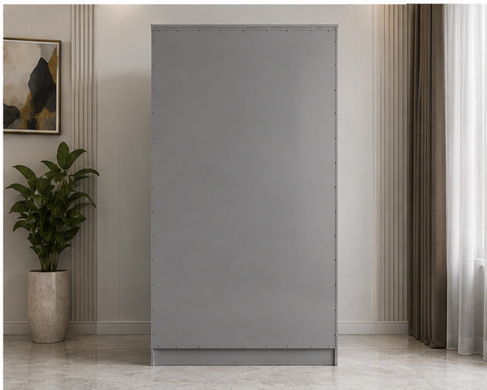 Space-Saving 2-Door Mirrored Wardrobe – Stylish Clothes Storage Cabinet - Image 3