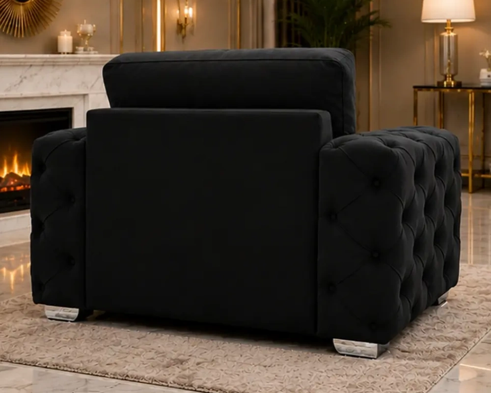 Luxury Black 1 Seater Sofa – Sophisticated Style & Everyday Comfort - Image 4
