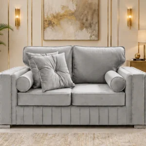Elegant 2 Seater Sofa - Modern Light Grey Sofa Collection