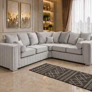 Light Grey Corner Sofa - Spacious Modern Sofa for Elegant Living Rooms
