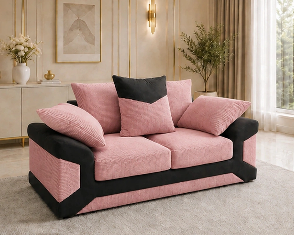 2 Seater Dino Sofa Pink Luxury Modern Sofa - Stylish & Comfortable Sofa - Image 2