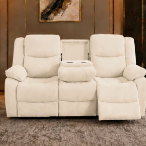 Luxury Cream Recliner 3 Seater Sofa - Comfortable Modern Lounge Furniture