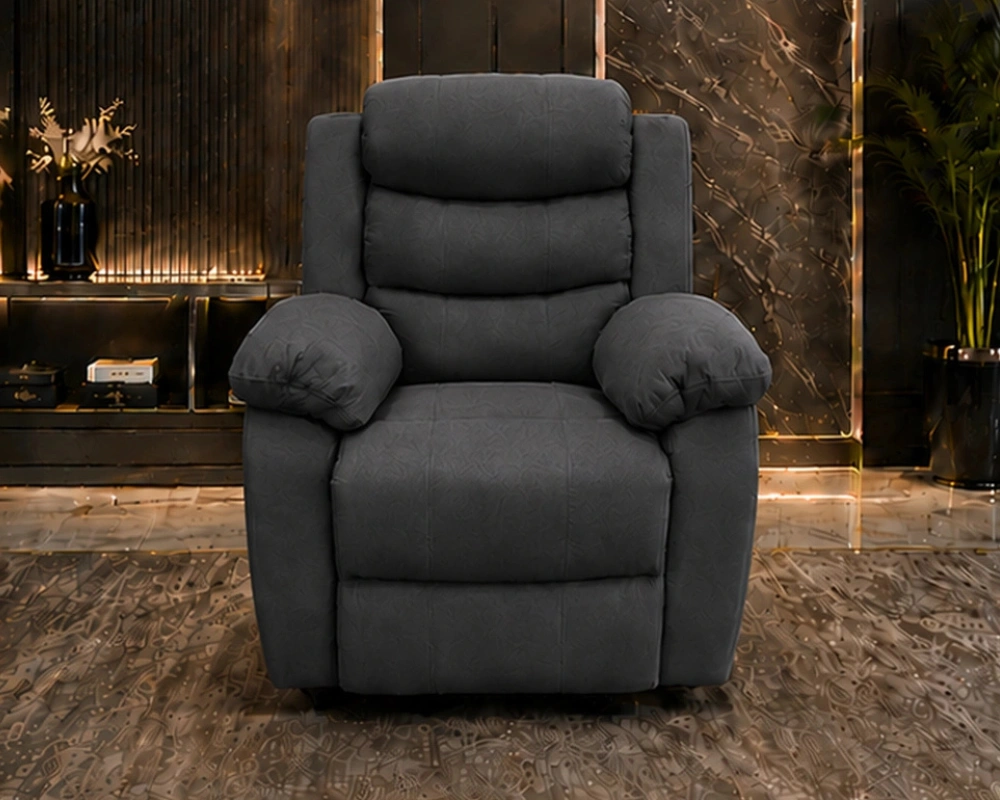 Charcoal Roma Single Seater Sofa – Modern Comfort & Elegant Design