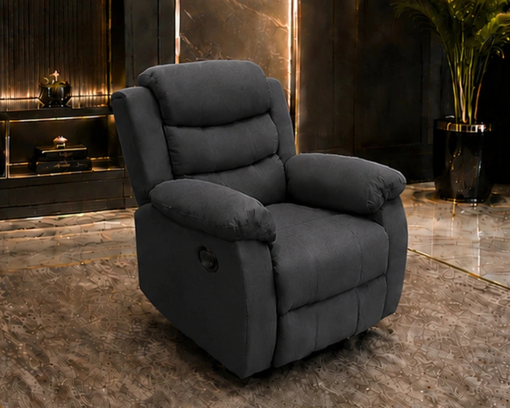 Charcoal Roma Single Seater Sofa – Modern Comfort & Elegant Design - Image 2