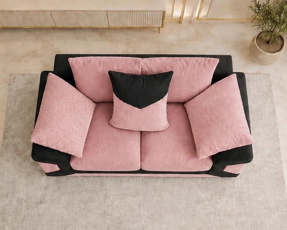2 Seater Dino Sofa Pink Luxury Modern Sofa - Stylish & Comfortable Sofa - Image 3
