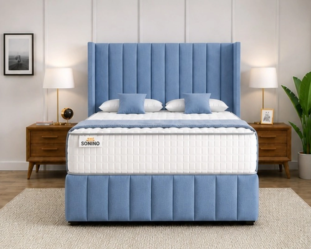 Modern Storage King Size Divan Bed Frame – King Size Bed Frame with Mattress – Modern Storage Solution - Image 2