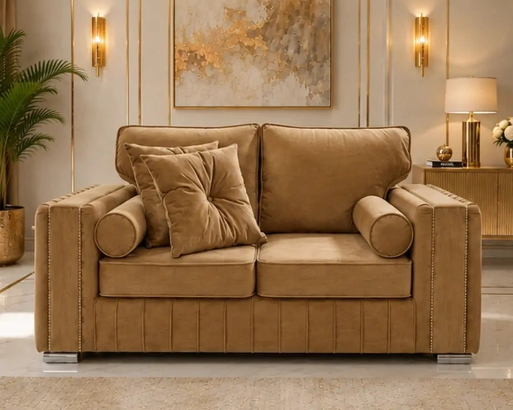Luxury Oak 2 Seater Sofa – Stylish Seating with a Premium Finish