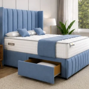 Modern Storage King Size Divan Bed Frame – King Size Bed Frame with Mattress – Modern Storage Solution