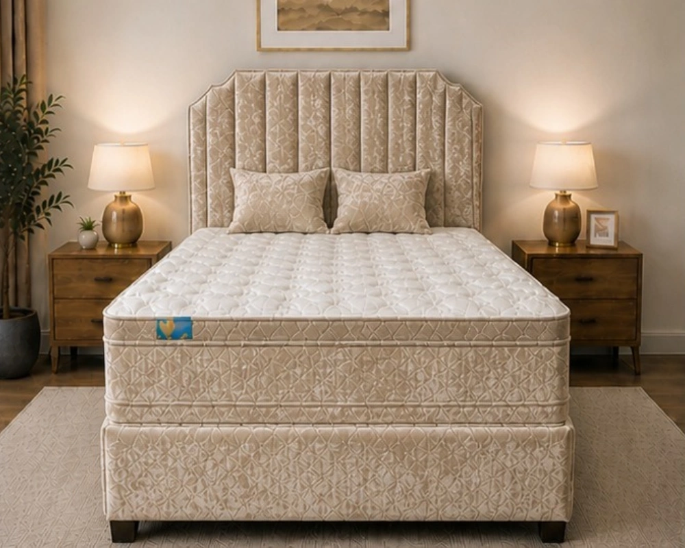 Contemporary King Size Divan Bed with Mattress - King Size Divan Bed - Image 2