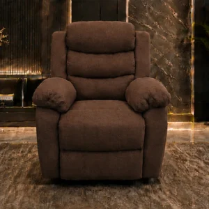 Walnut Roma Single Seater Sofa – Modern Comfort & Elegant Design