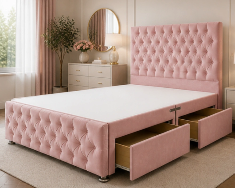 Luxury Double Divan Bed Frame With Mattress - Image 2