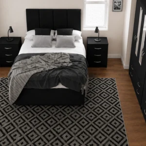 Elegant Home Bedroom Furniture - 4 Door Wardrobe With Dual Mirrors And Four Bottom Drawers - Five Drawer Chest
