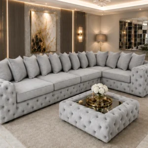 Light Grey L Shape Sofa – Modern Comfort with a Luxury Finish