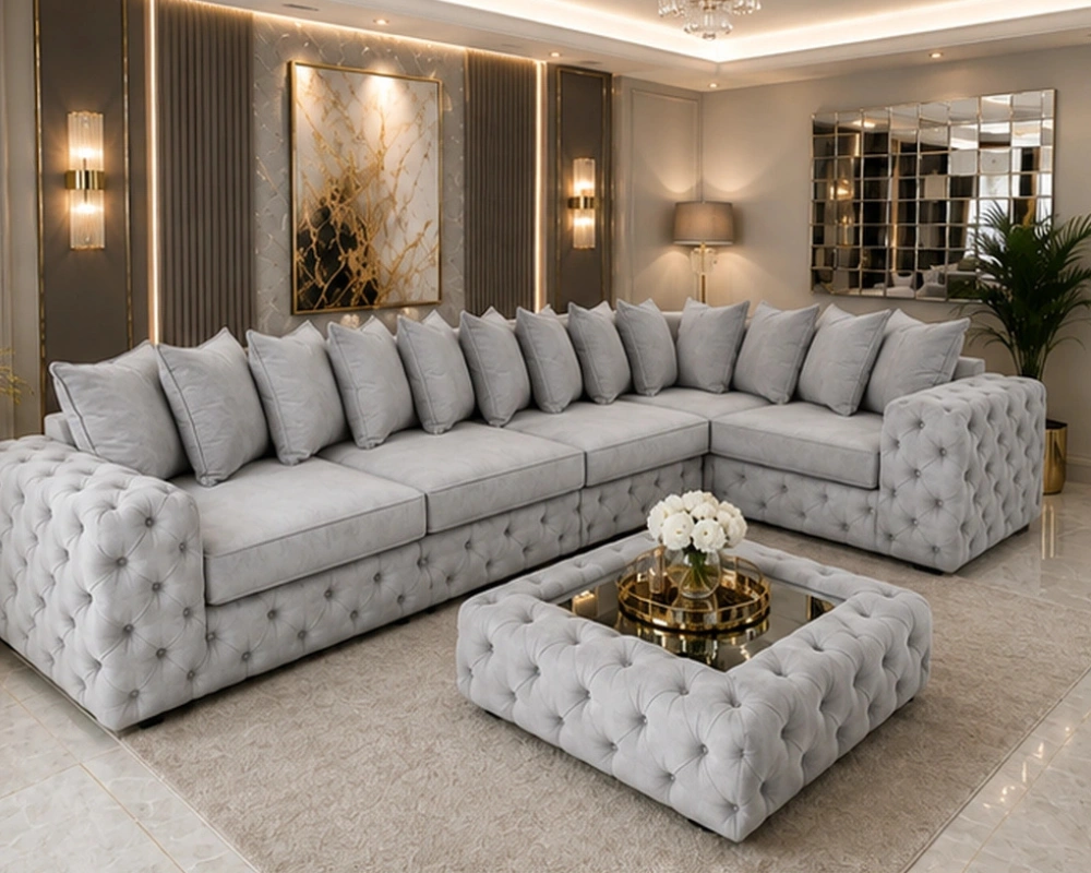 Light Grey L Shape Sofa – Modern Comfort with a Luxury Finish