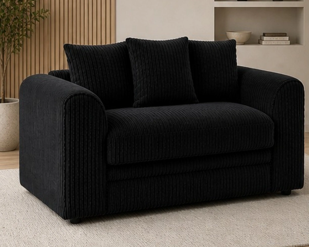 2 Seater Sofa - Dylan Sofa - Black Dylan Sofa - Image 2