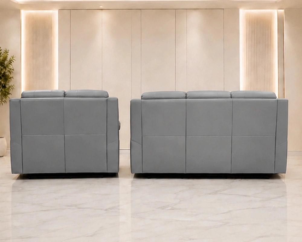 Grey Leather Recliner Sofa UK – Stylish Comfort with Reclining Seats - Image 4