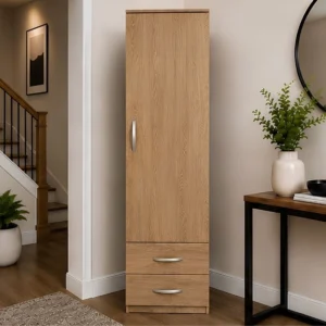 Smart Storage One Door Wardrobe with Two Drawers