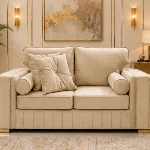 Elegant 2 Seater Beige Sofa – Luxury Modern Lounge Furniture