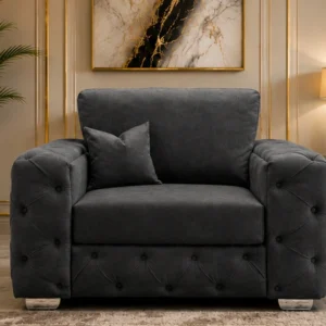Dark Grey 1 Seater Sofa – Premium Comfort with Timeless Appeal