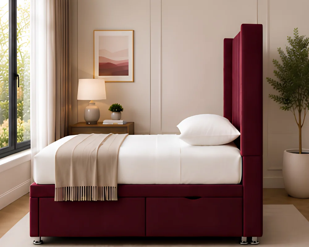 Premium Single Ottoman Storage Bed - Comfortable Single Ottoman Bed with Mattress - Image 3