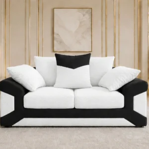 2 Seater Dino Sofa - Dino White Luxury Modern Fabric Sofa