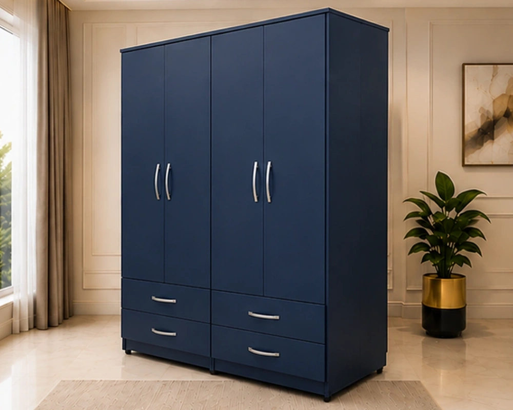 Luxury 4 Door 4 Drawer Wardrobe – Large Bedroom Storage Cabinet for Clothes, Accessories and Essentials - Image 4