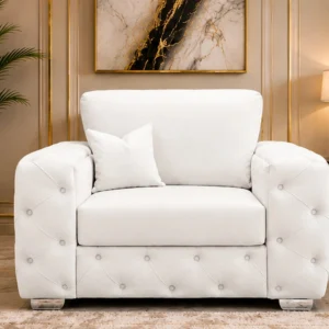 White 1 Seater Sofa – Elegant Luxury for Modern Living Spaces