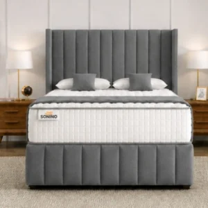 Super King Size Divan Bed Base with mattress and Modern Look
