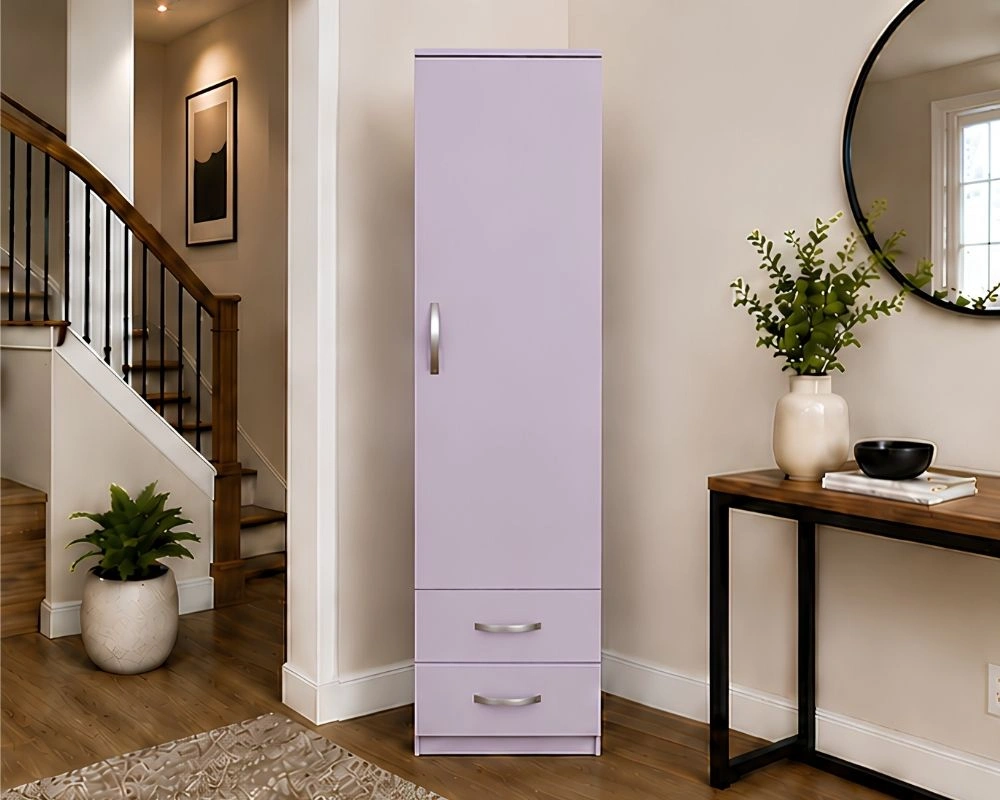 1 Door Wardrobe Organizer with 2 Bottom Drawers