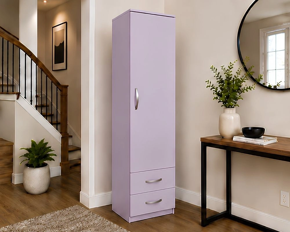 1 Door Wardrobe Organizer with 2 Bottom Drawers - Image 2