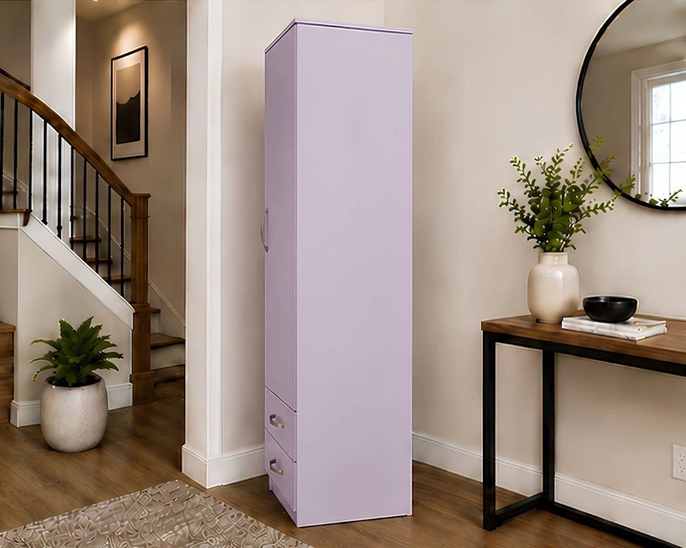 1 Door Wardrobe Organizer with 2 Bottom Drawers - Image 3