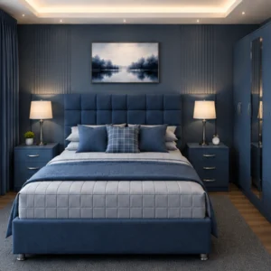 Double Bed Furniture Set – Five Door Wardrobe With Four Drawer – Chest of Five Drawers With Two Bed Side Table