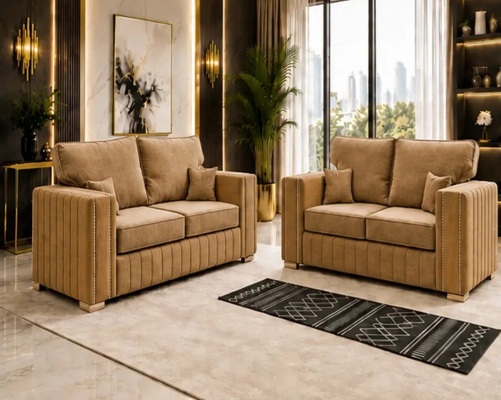 Premium Oak 3 and 2 Seater Sofa Set – Designed for Modern Living - Image 2