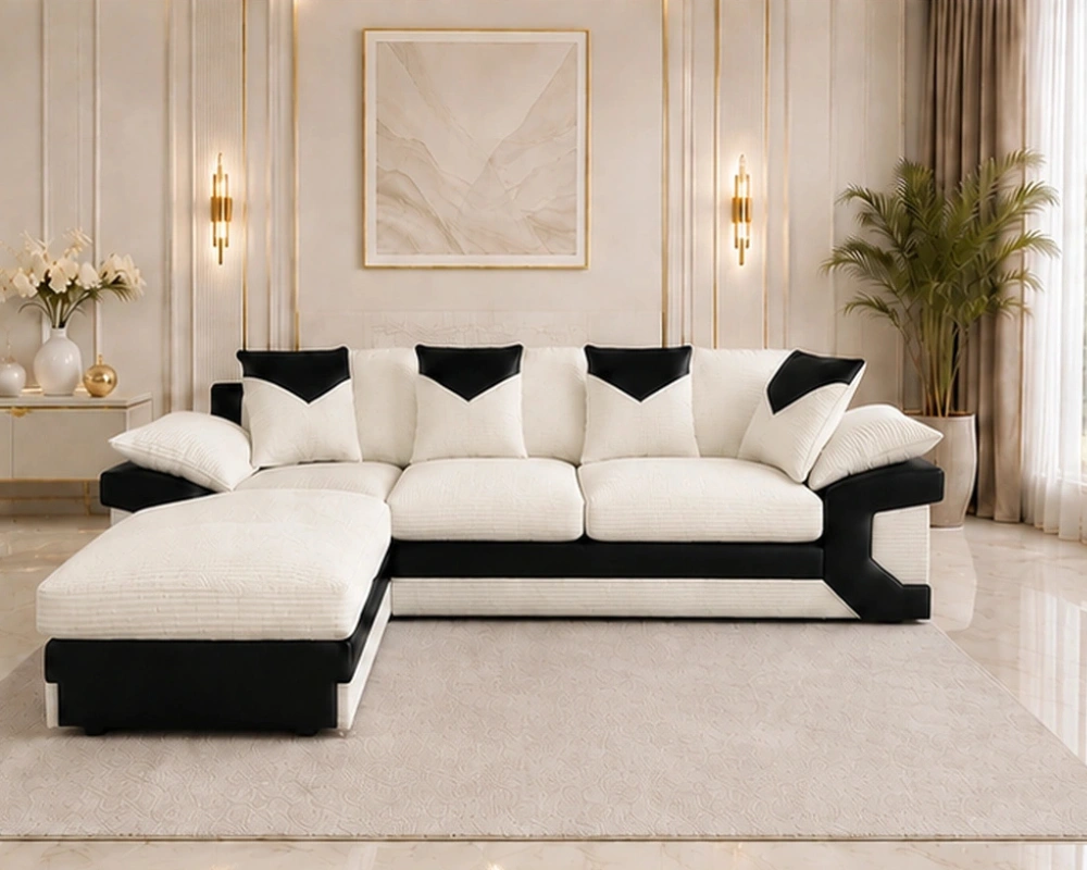 Off White Dino Corner Sofa 5 Seater – Premium Modern Lounge Sofa - Image 3