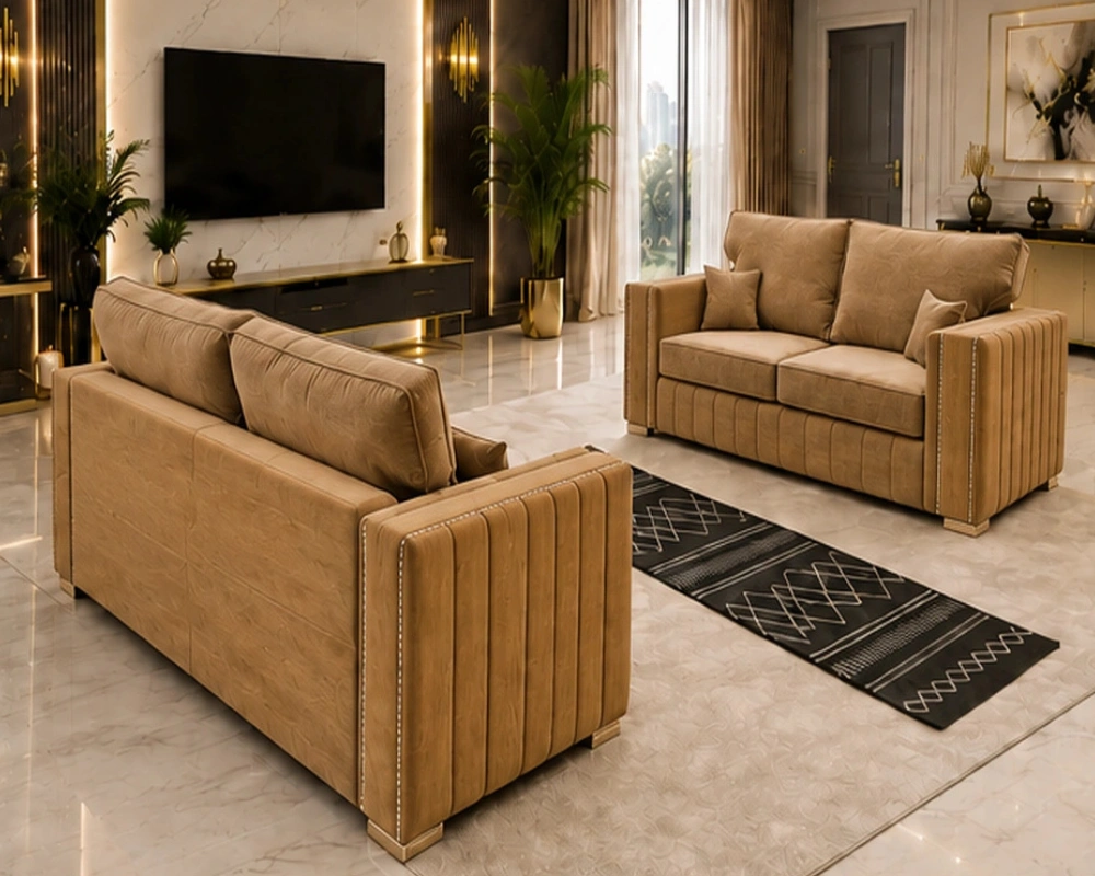 Premium Oak 3 and 2 Seater Sofa Set – Designed for Modern Living - Image 4