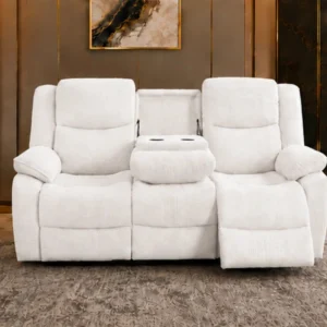 Roma White 3 Seater Recliner Sofa – Elegant Modern Living Room Seating with Premium Relaxation