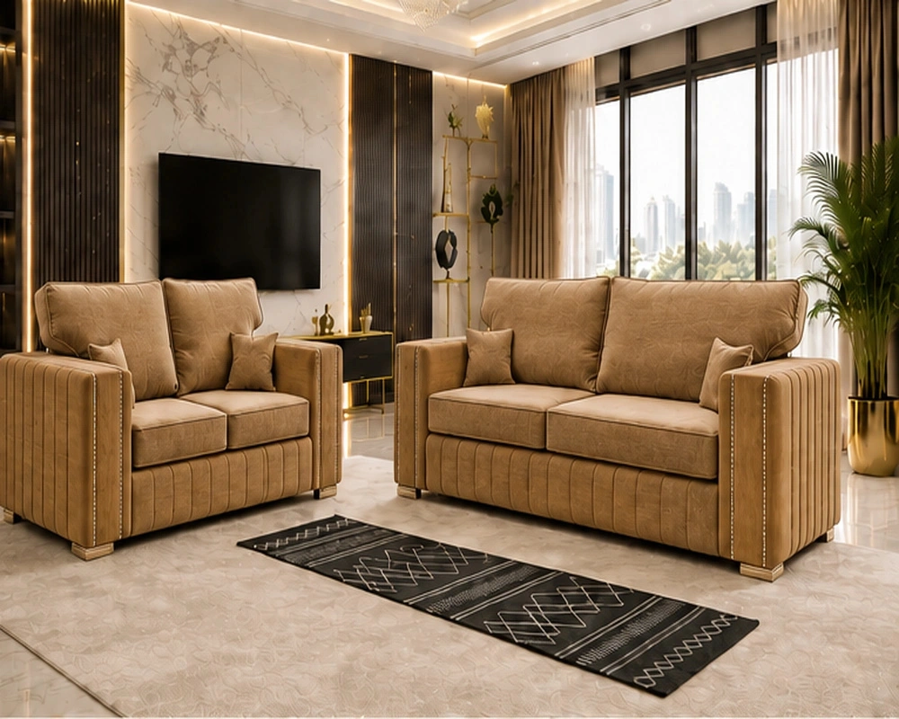 Premium Oak 3 and 2 Seater Sofa Set – Designed for Modern Living