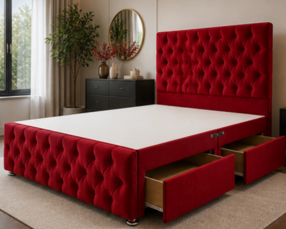 Luxury Double Divan Bed Frame – Elegant Double Bed With Mattress