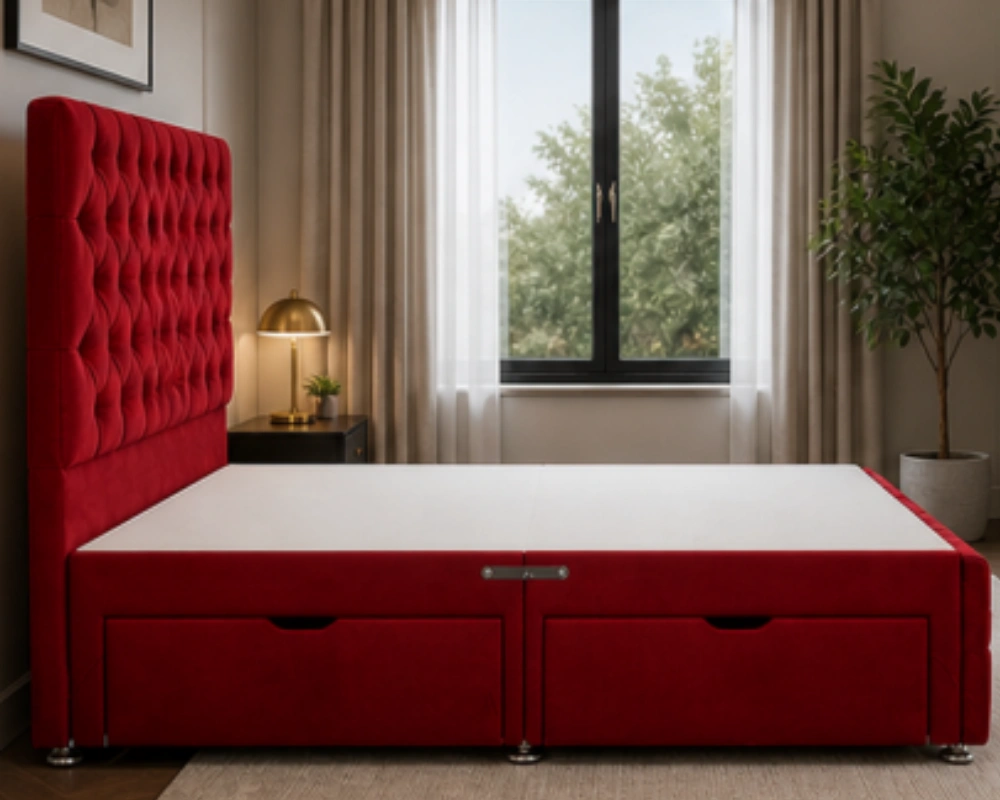 Luxury Double Divan Bed Frame – Elegant Double Bed With Mattress - Image 3