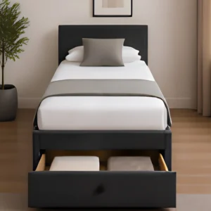 Pebble Grey Storage Divan – 3ft | 90 × 190 cm with Comfortable Mattress