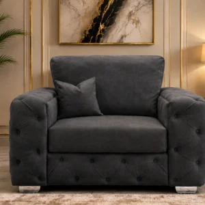 Charcoal 1 Seater Sofa – Sophisticated Design with Premium Comfort