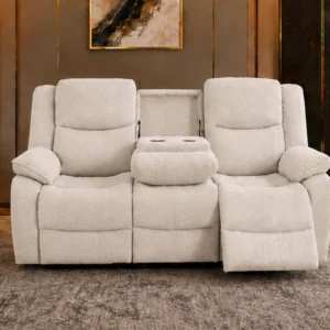 Roma Off White 3 Seater Recliner Sofa – Modern Comfort & Style