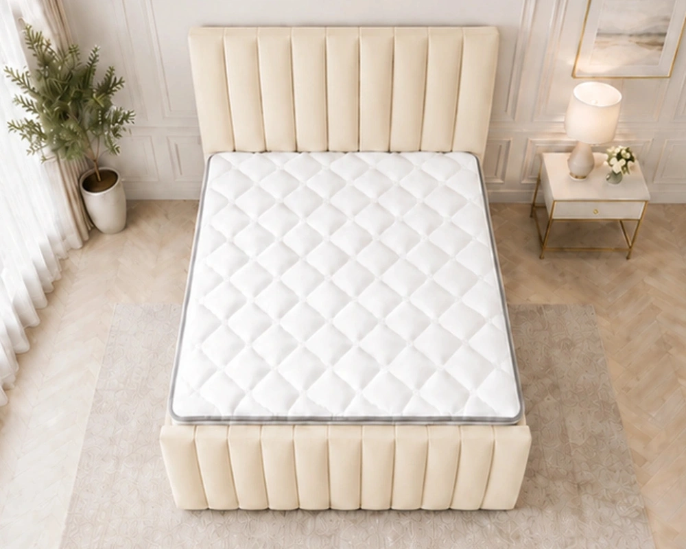 King Size Bed with Mattress – Panel Line King Size Bed with Mattress - Image 3