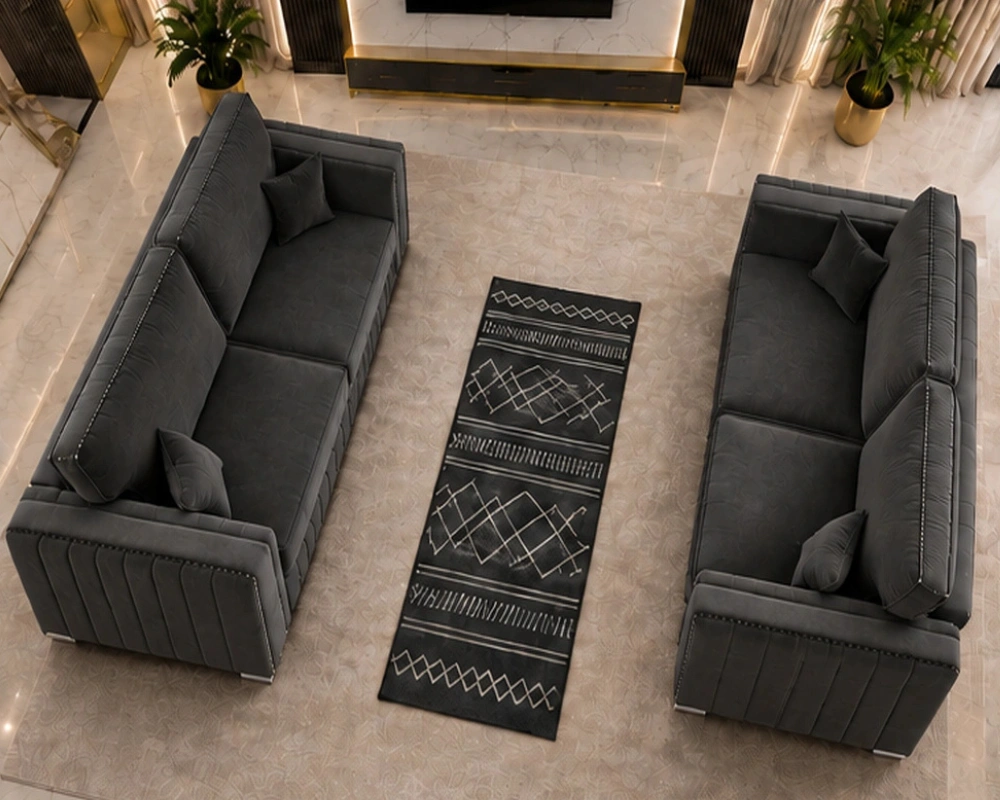 Charcoal 3+2 Seater Sofa Set – Contemporary Comfort with a Premium Loo - Image 4
