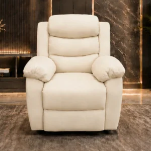 Cream Roma 1 Seater Recliner – Stylish Single Reclining Chair for Living Room