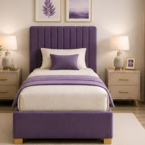 Aubergine Comfort Divan – 3ft - 90 × 190 cm with Mattress Included