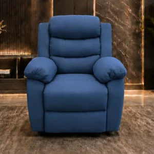 Blue Roma Single Seater Recliner – Modern 1 Seater Luxury Reclining Chair