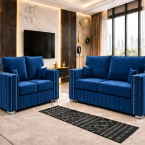 Elegant Dark Blue 3+2 Sofa Suite – Modern Comfort Meets Timeless Style