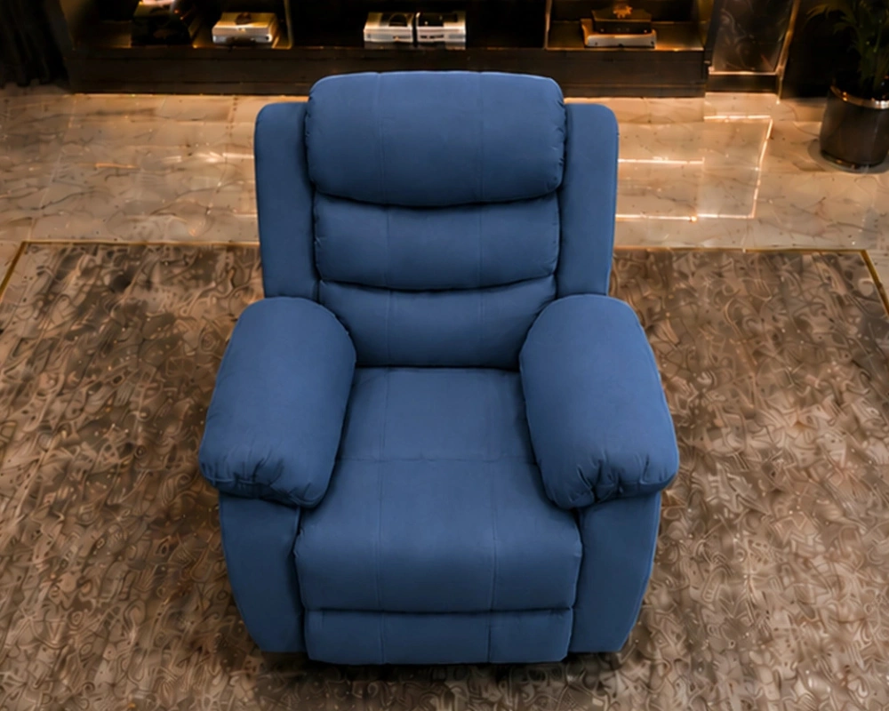 Blue Roma Single Seater Recliner – Modern 1 Seater Luxury Reclining Chair - Image 3