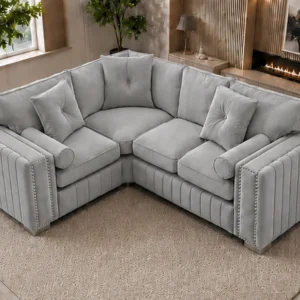 Light Grey 4 Seater Sofa - Modern Luxury Living Room Sofa